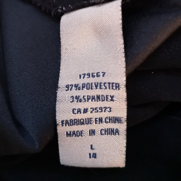 Item & Co Ladies Size Large (14) Loose Fit Black Button Front Shirt - Picture 5 of 6